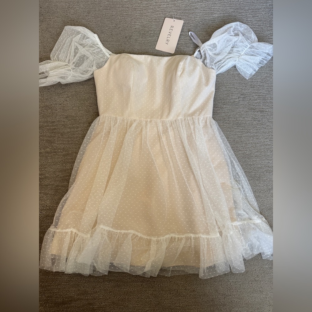 NWT Revelry Maeve Dot Tulle Mini Dress